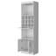 Bar blanc pour installations de conservation et de présentation de vin - 71,1 po x 13,3 po 20 po, 15 tablettes, 2 portes avec rangement de construction, portes, bois d'ingénierie