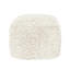 Carters 18" Faux Wool Shearling Ivory Floor Cushion Pouf