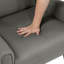 Chaise d'appoint moderne à oreilles en bois massif gris foncé