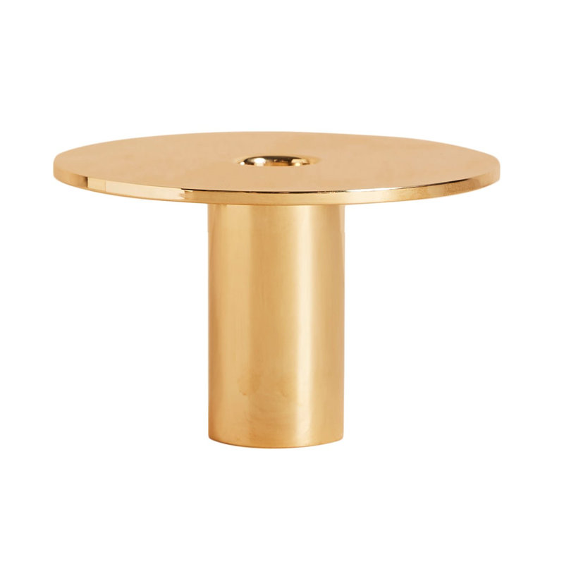 Candle Holder, 2.9" H x 4.7" W x 4.7" D, Polished