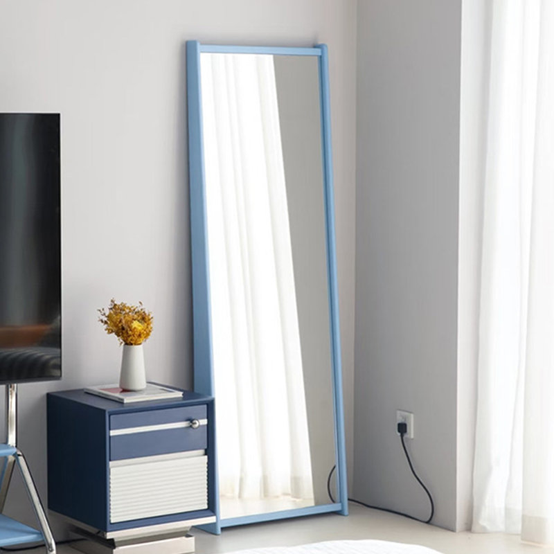 Miroirs pleine longueur rectangulaires en bois massif, Blue