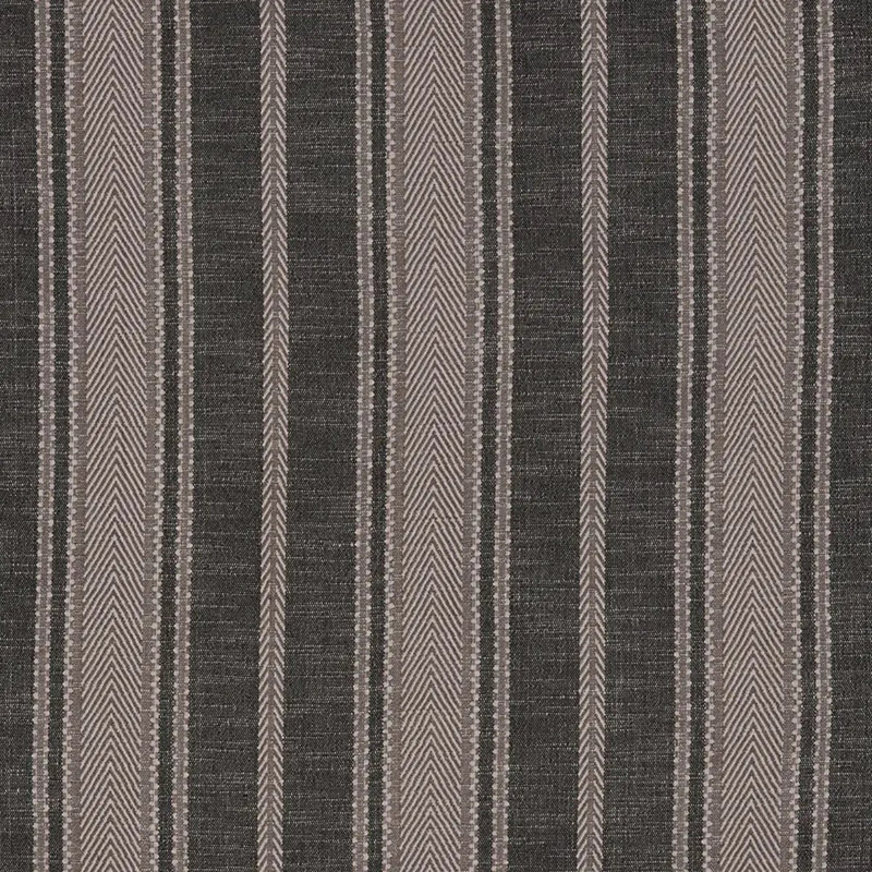 Zina Stripe Fabric, Charcoal