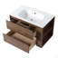 Meuble-lavabo mural 30 po avec lavabo en gel, tiroir à fermeture en douceur