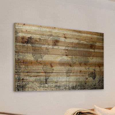 «Magna Latitude», reproduction d'art sur bois de pin naturel