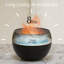 Ensemble de diffuseur d'huiles essentielles à effet de flamme simple (noir et blanc), diffuseur ultrasonique d'aromathérapie avec flamme et brume à DEL réaliste, super silencieux, arrêt automatique, boîte-cadeau de 2 paquets pour la maison, le bureau