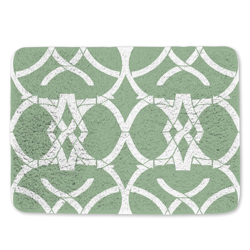 Graceyn Microfiber / Microsuede Non-Slip Bath Mat, 17"W x 24"L