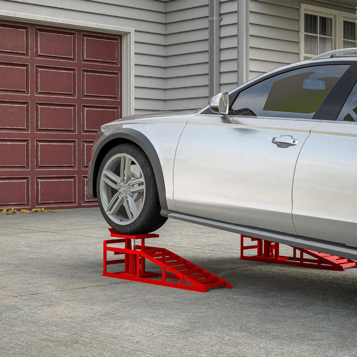 WFX Utility™ 2-Pack Hydraulic Car Ramps 5T 10000Lbs, Low Profile ...