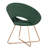 Crivello 71.12 cm Wide Contemporary Velvet Accent Chair with Open Back-995592956