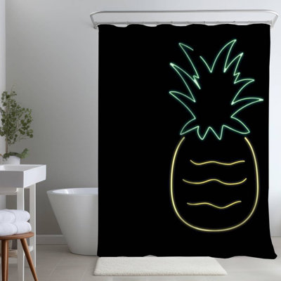 Shower Curtain GA123 – Polyester Shower Curtain, Dye Sublimation Print, 71" W × 74" L