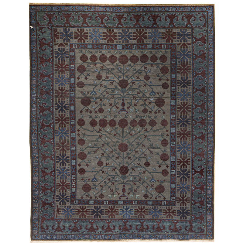 Wool Oriental Area Rug in Blue
