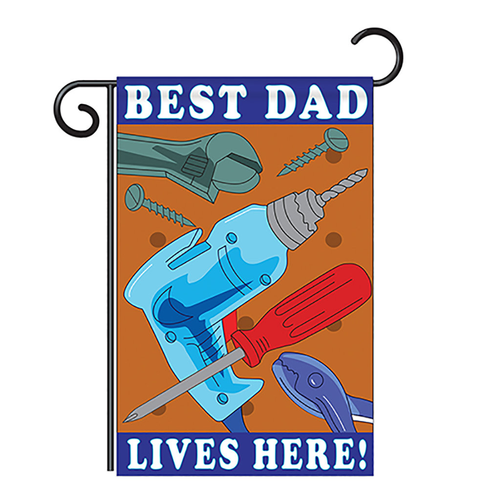 Double Sided 18.5'' H x 13'' W Polyester Father's Day House Flag Breeze Decor