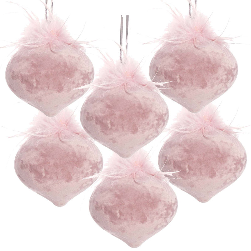 D3.9" Christmas Ball Ornaments, Glass Decorative Hanging Ball Christmas Tree Ornaments, Set of 6