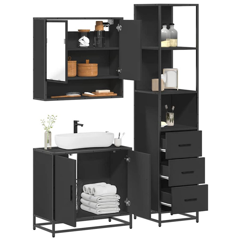 Bathroom Furniture Suite, Black