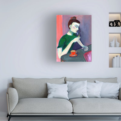 Bolog Sharyn Bursic Lady Lighting Cigarette Canvas Art