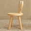 Solid Wood Rabbit Stool with Ear Backrest-1249628243