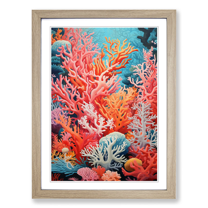 Single Picture Frame Print on Wood, Oak Framed, 64cm H x 46cm W
