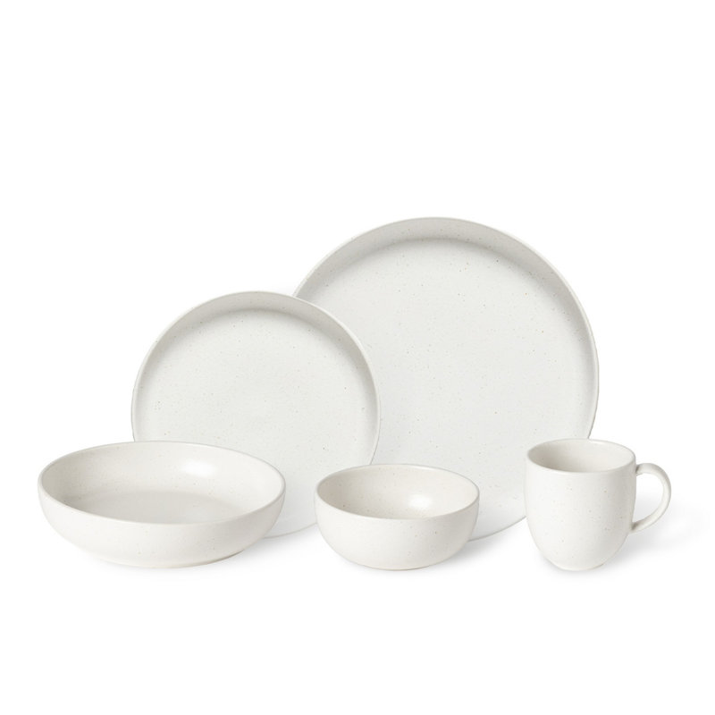 Casafina Pacifica Piece Handmade Dinnerware Set, Salt