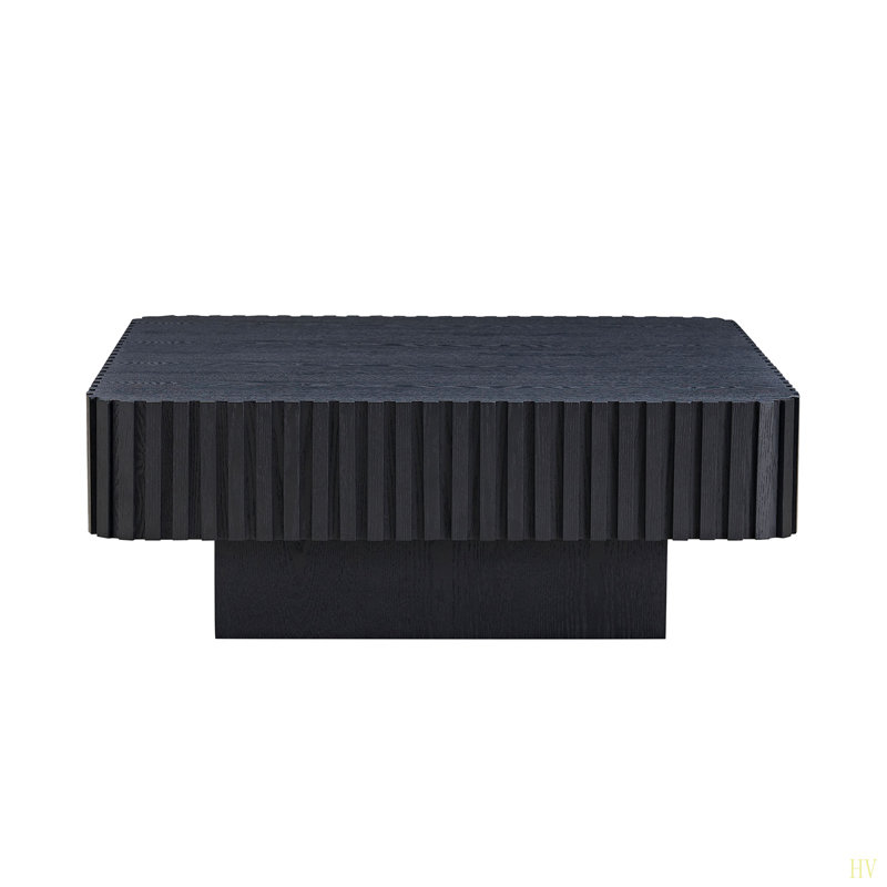 Table basse carrée 35,43 pouces Handcraft Modern, Noir