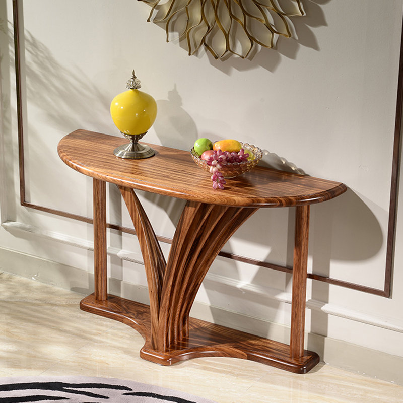 Nouvelle table de véranda en bois massif de style chinois., H 33 po x l 47,2 po x P 17,7 po