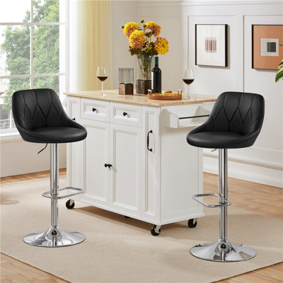 Color Swivel Upholstered Adjustable Height Counter Stool with Metal Frame