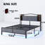 Upholstered Bed Frame With Led Lights & Charging Station-853545021