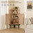 Boho Natural Rattan 39.7'' 4-Tier Corner Cabinet-1589934086