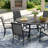 7-Pieces Round Patio Dining Set With Stackable PVC-coated polyester Chairs-1583461740