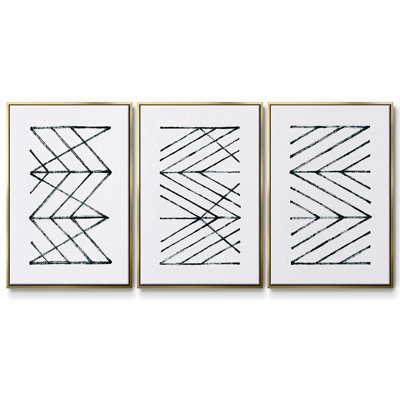 Ensemble de 3 pièces encadrées sur toile