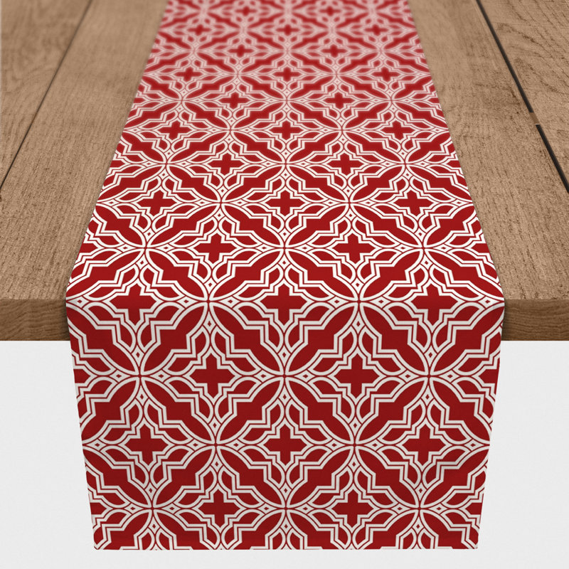 Chemin de table Camisa, P 16 po x L 90 po, Rouge