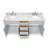 Aberdeenshire 72" Double Bathroom Vanity with Carrara White Marble Top-85363944
