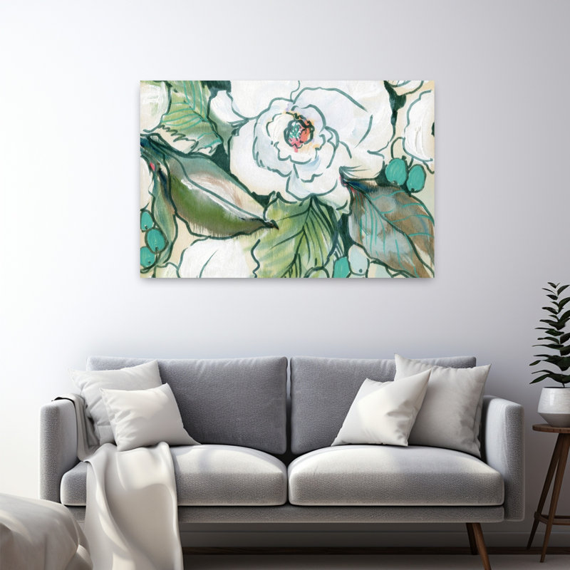 Art floral contemporain Sage Garden, H 48 po x l 32 po