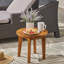 Table d'appoint en bois 16 po, finition, avec saveur rustique et table d'extérieur durable en bois, aspect