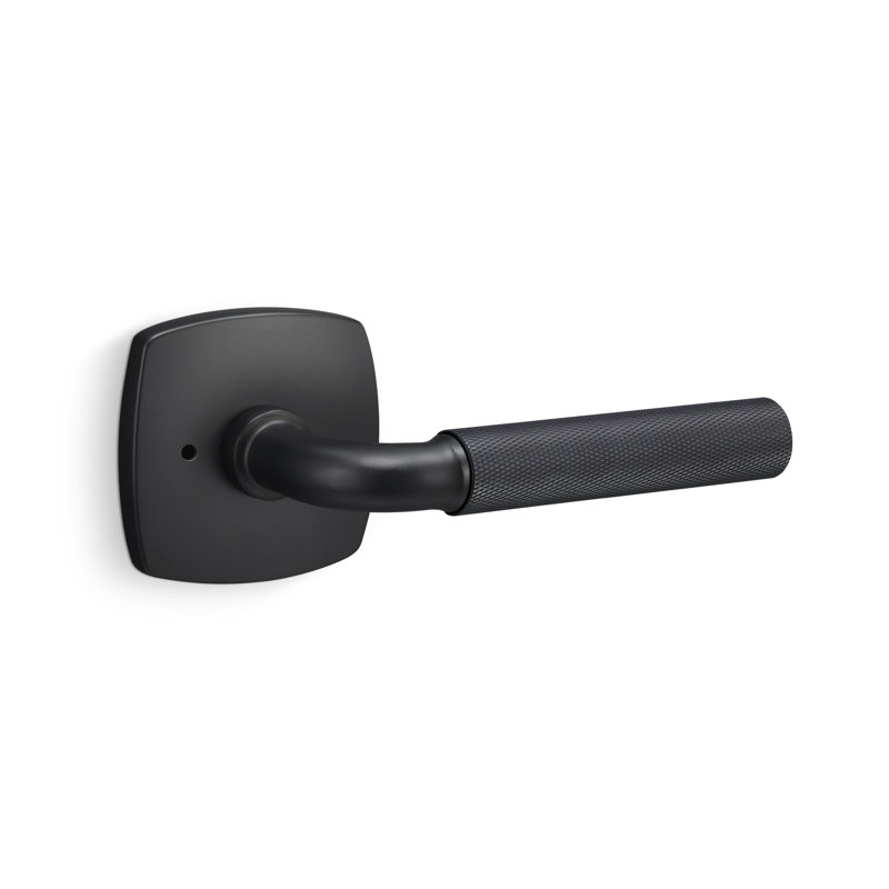 Forma Privacy Rosette, Knurled Grip, Matte Black/Black