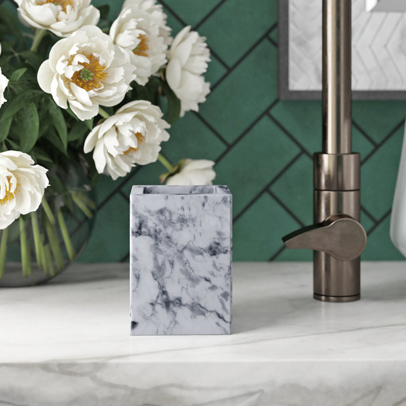 Gobelet de salle de bain Graciela Point, Gris nuageux