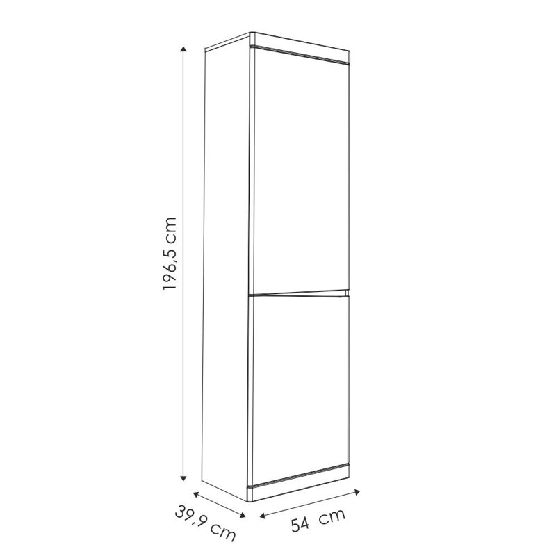 Aryanna 2 Door Manufactured Wood Wardrobe