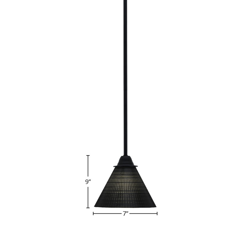 Paramount Stem Hung Pendant, Black