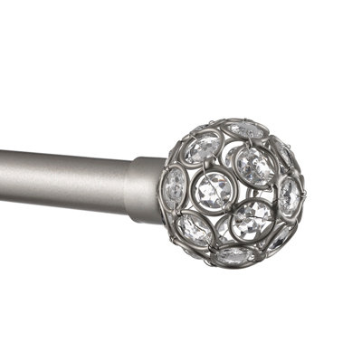 Breene Adjustable 1'' Single Curtain Rod