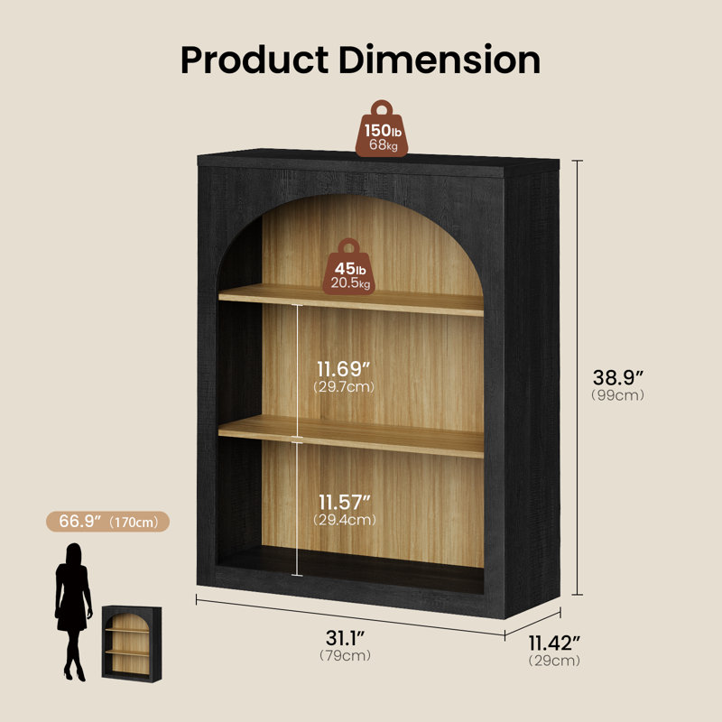 Petite bibliothèque modulaire avec tablettes de présentation Adelle