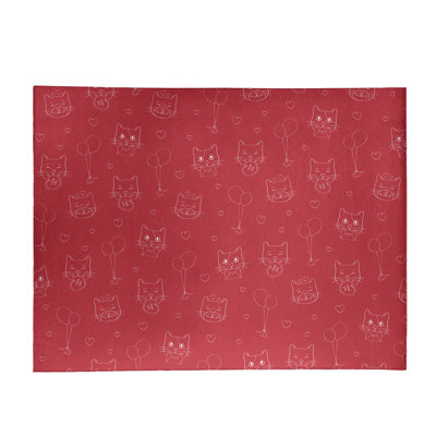 Tapis de zone rouge fait main