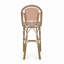 Tabouret de bar d'extérieur français en rotin de 29,5 po avec structure en aluminium et finition bambou (ensemble de 2)-457436343