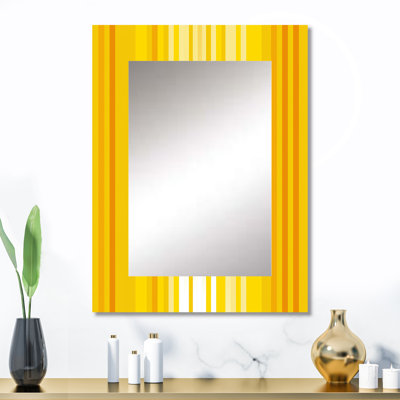«Sunshine», miroir mural géométrique jaune