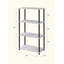 Bibliothèque industrielle à 4 niveaux, structure en métal enduit, rangement ouvert pour livres / magazines / décor-2068987922