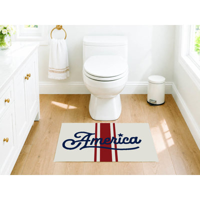 Tapis de toilette rectangulaire antidérapant America