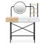 40" Beauty Vanity With 3-Colour Led Mirror & Wireless , Drawer 3 Open Shelves, White - Enhance Your Bedroom Ambiance Table Lighted Stylish Storage Choice