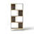 4-Tier Industrial Bookcase, Rustic Wood And Metal Frame, Asymmetrical Shelf Design, Display Storage Shelf