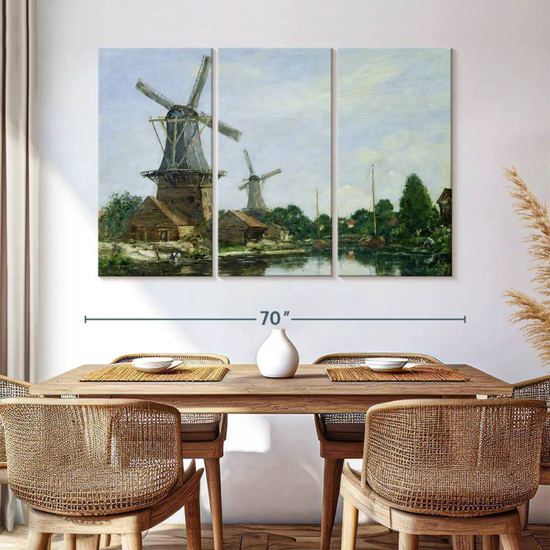 Lilie Dutch Windmills, 42" H x 65" W