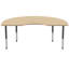 Table d'activité thermofusionnée 48 po x 72 po avec pieds réglables - érable / érable / noir-124894501