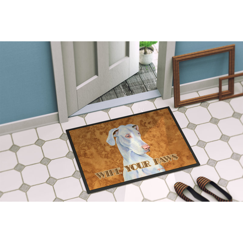 Tapis d’intérieur anti-dérapant blanc superbe, Rectangle 1 pi 6 po x 2 pi 3 po