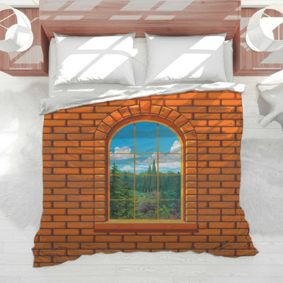 Brick Wall Window Comforter