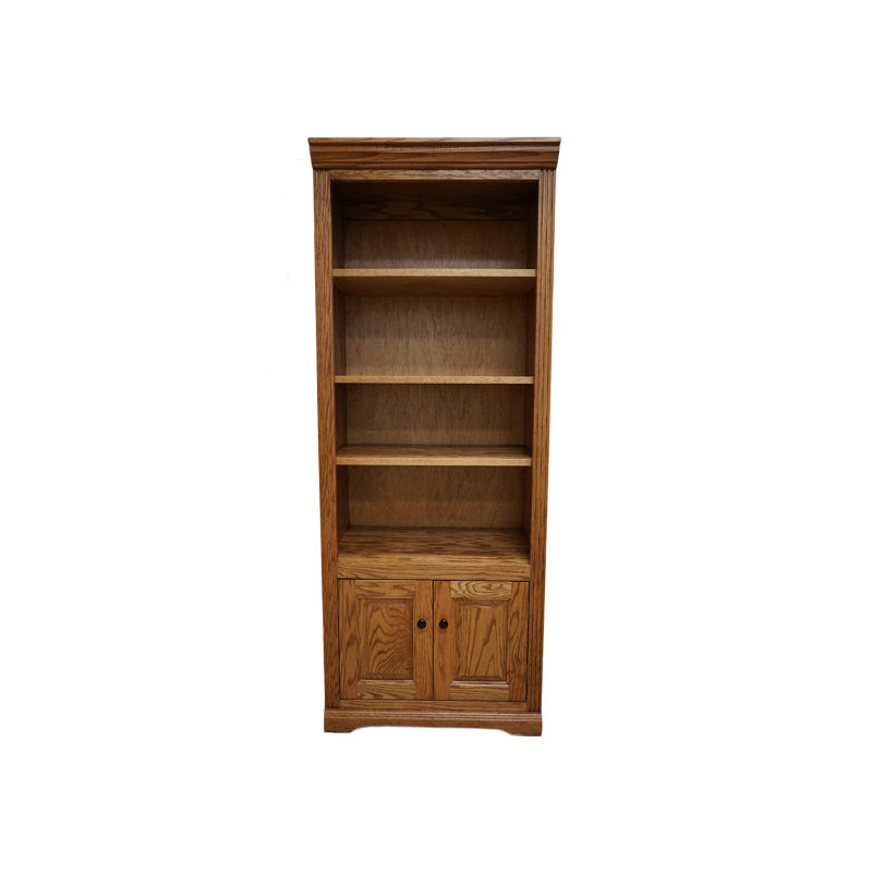 Bibliothèque standard Raheim, Chêne moyen, (Quatre tablettes) H 72 po x l 28 po x P 18 po